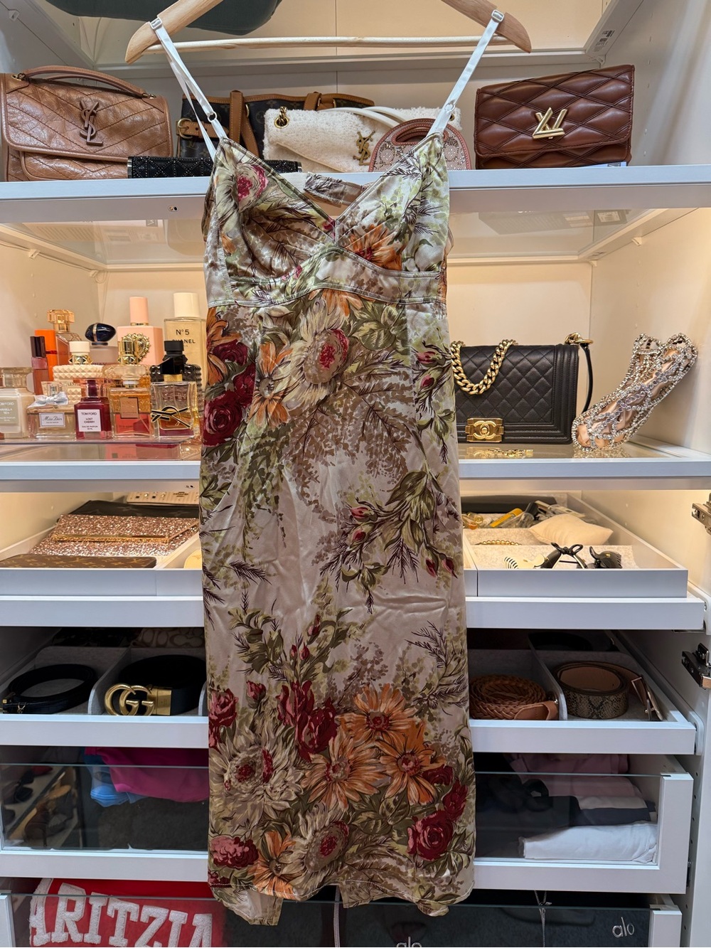 Vintage Dolce & Gabbana 100% Silk Floral Slip Dress IT42 US6 Made in Italy Y2K - Picture 8 of 12